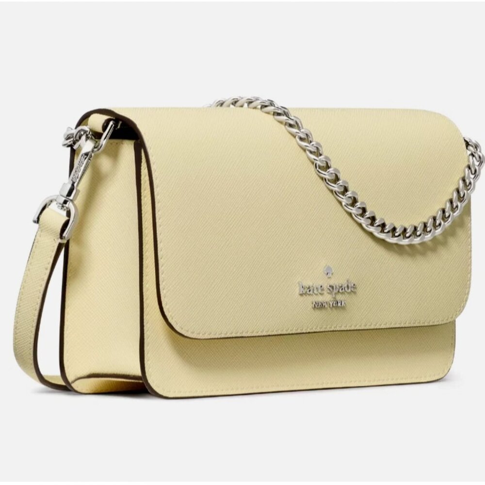 New Kate Spade Madison Willow Mini Crossbody Bag Lemon Fondant